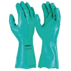 GNF127 - Maxisafe Green Nitrile Chemical Glove – 33cm
