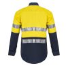 WS6030 Lightweight Hi Vis Two Tone Long Sleeve Cotton Drill Shirt with CSR Tape NY2