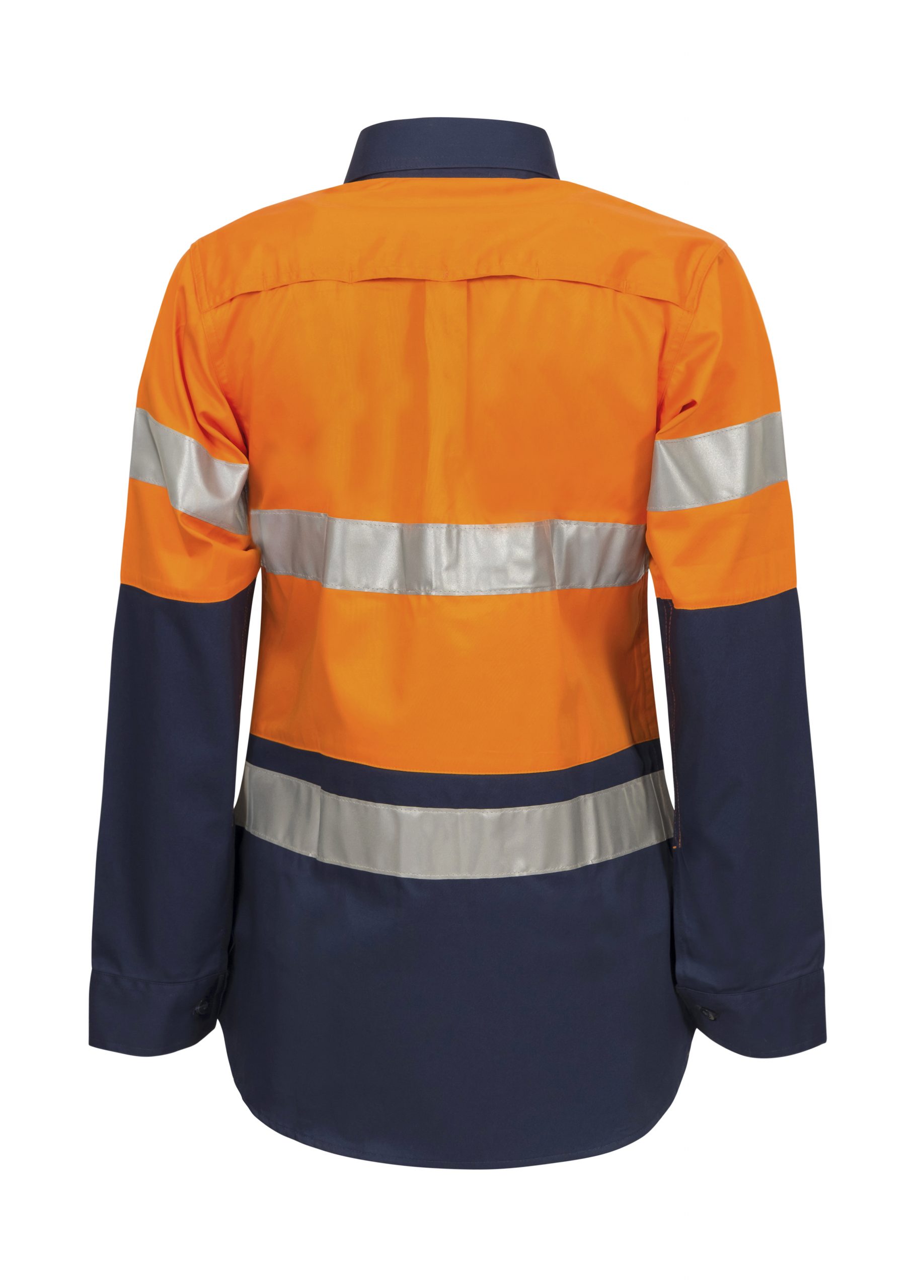 WSL501 Ladies Hi Vis Two Tone Long Sleeve Cotton Drill Shirt With CSR Tape NO2