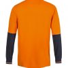 WSP202 HI VIS TWO TONE LONG SLEEVE MICROMESH POLO WITH POCKET NO2