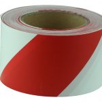 BTR713 Red and White Barricade Tape