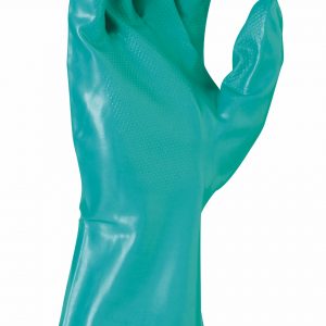 GNF127 - Maxisafe Green Nitrile Chemical Glove – 33cm Front