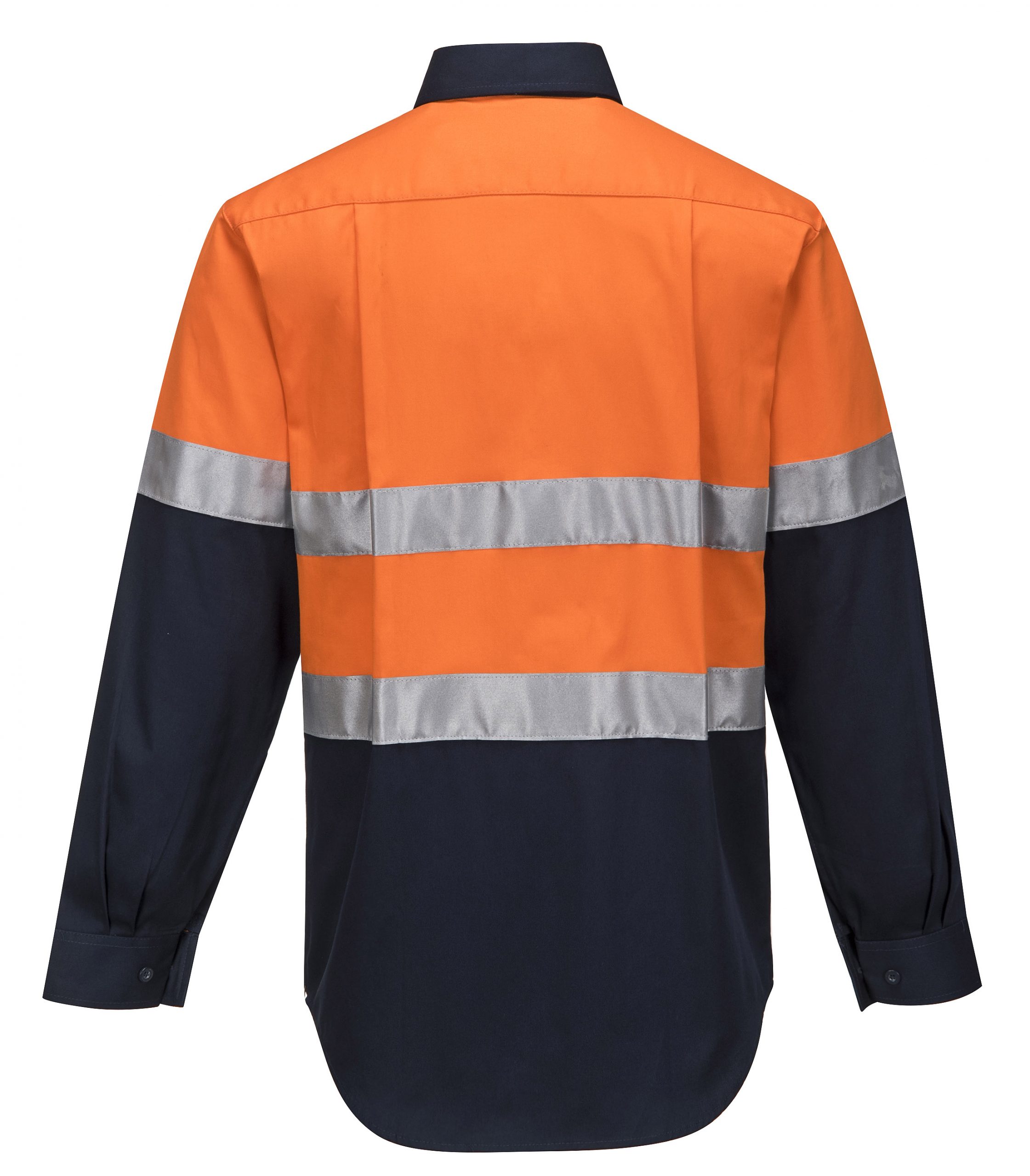 MA101 - Hi-Vis Two Tone Regular Weight Long Sleeve Shirt with Tape O2
