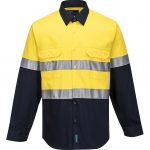 MA101 - Hi-Vis Two Tone Regular Weight Long Sleeve Shirt with Tape Y1