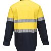 MA101 - Hi-Vis Two Tone Regular Weight Long Sleeve Shirt with Tape Y2
