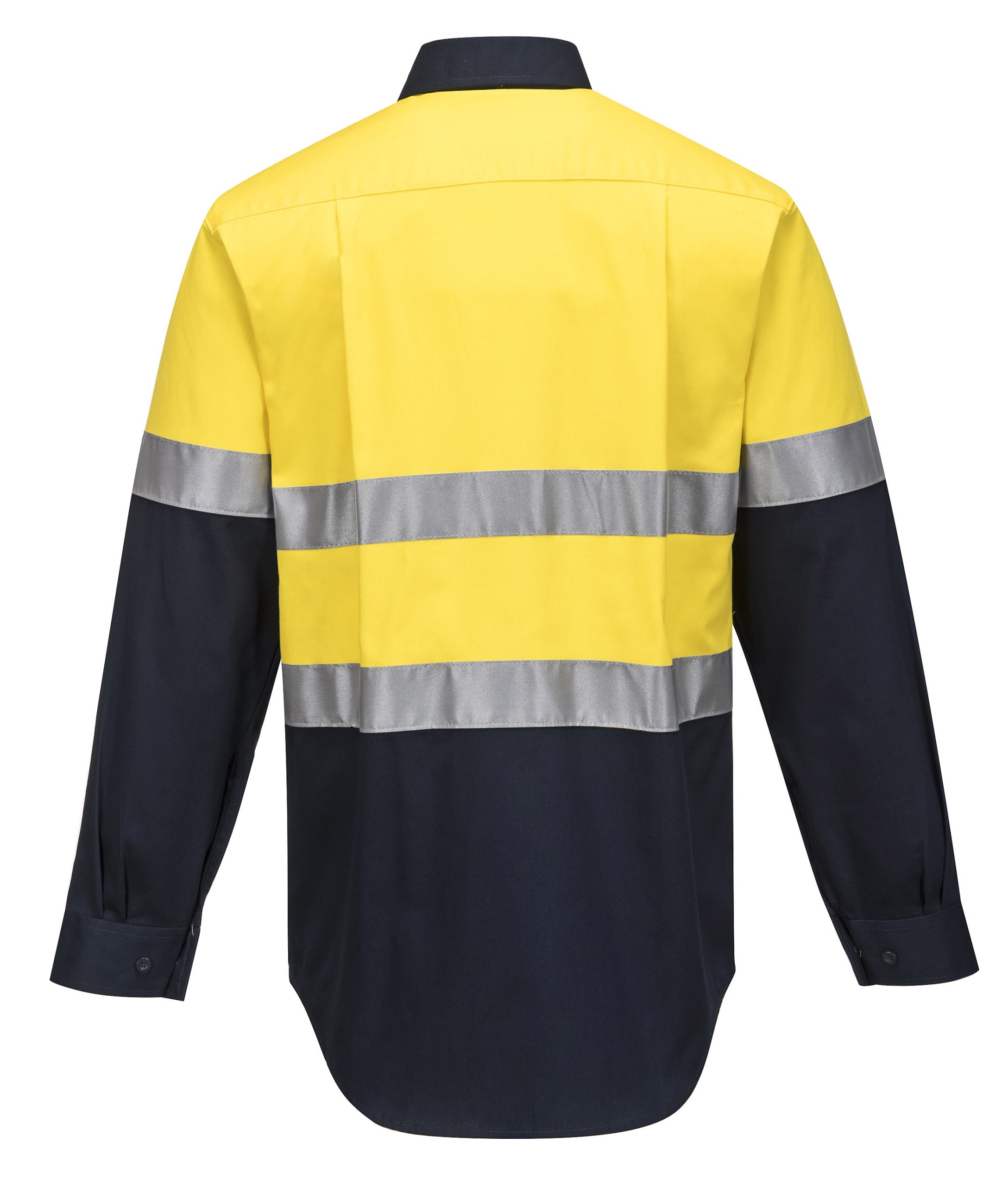 MA101 - Hi-Vis Two Tone Regular Weight Long Sleeve Shirt with Tape Y2