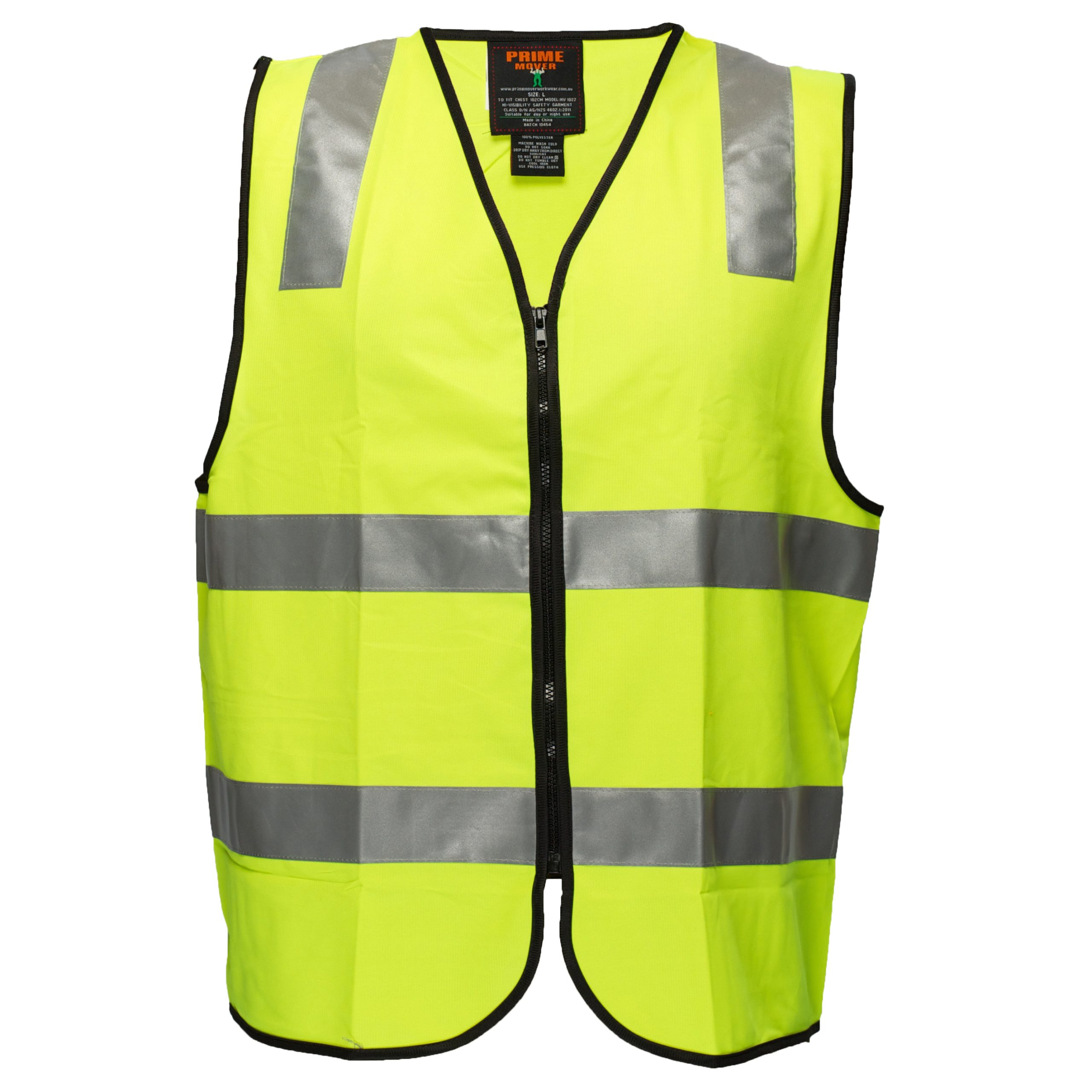 MZ102 Day/Night Safety Vest with Tape with Zip Y1