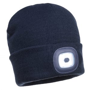B029 Beanie LED Head Light USB Rechargeable NVY On