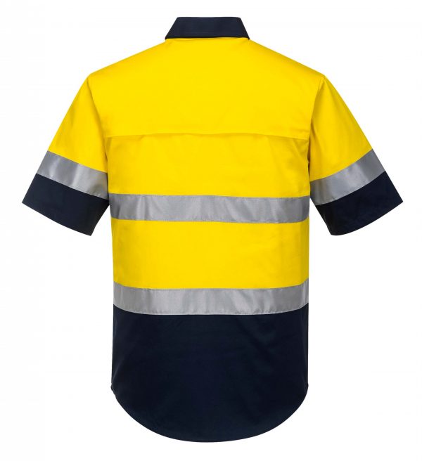 MA802 - Hi-Vis Two Tone Cotton Lightweight Short Sleeve Shirt with Tape YN2
