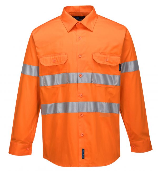MA301 - Hi-Vis Lightweight Long Sleeve Shirt with Tape - Prime Mover ORG1