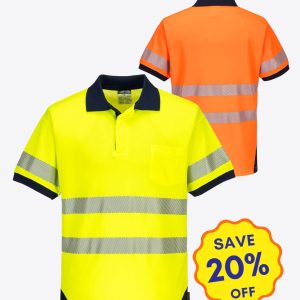 T182 - PW3 Hi-Vis Polo Shirt Short Sleeve 20%