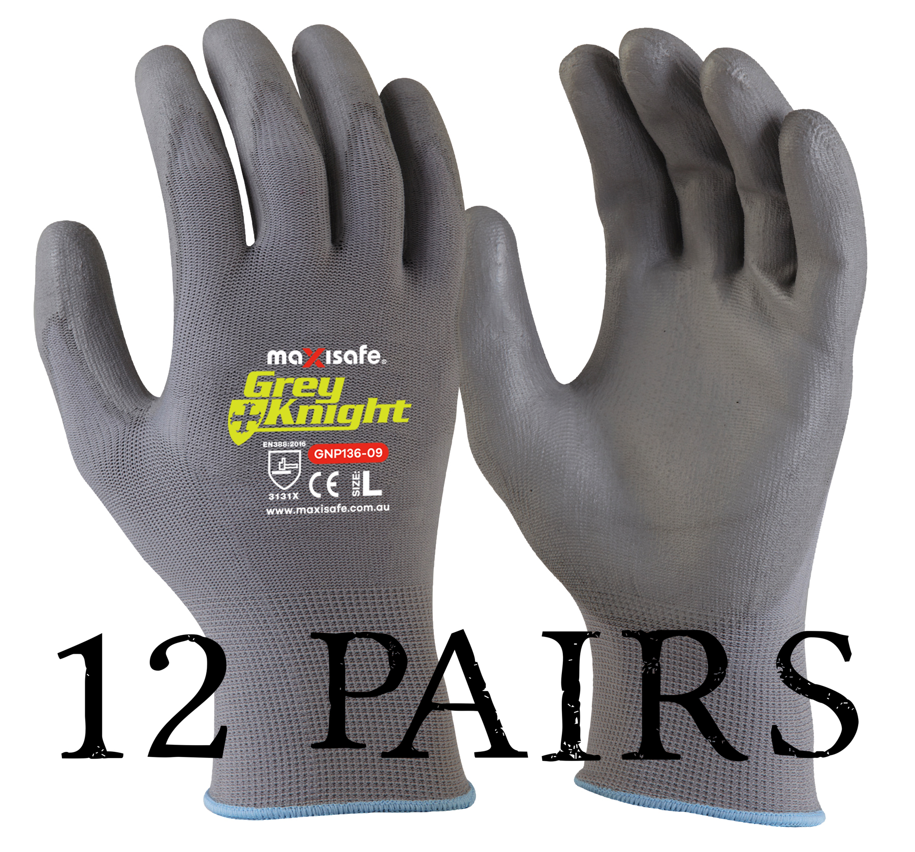 GNP136c - Grey Knight Glove 12 Pairs