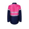 WSK129 Kids Lightweight Hi Vis Two Tone Cotton Drill Shirt with CSR Reflective Tape PN2