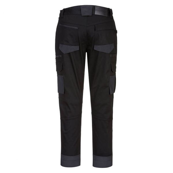 MP707 - Slim Fit Stretch Trade Pants - Black Rear
