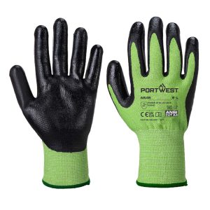 Green Level D Cut Glove - Nitrile Foam (A645)