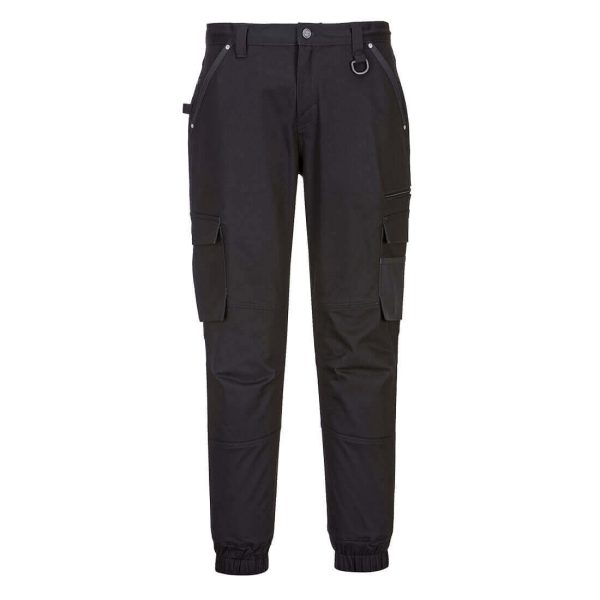 Cuffed Slim Fit Stretch Work Pants (MP703) BLK
