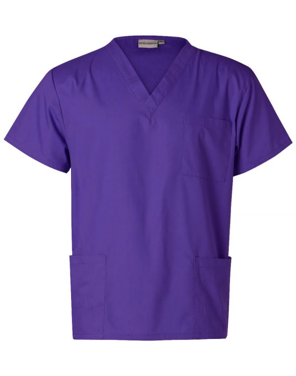 M7630 Unisex Scrub Top Purple