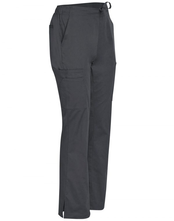 Semi-Elastic Waist Tie Solid Colour Scrub Pants (M9710/M9720) Charcoal Side