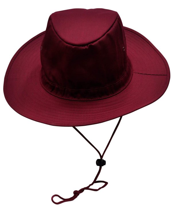Poly/Cotton Twill Slouch Hat With Break-Away Clip Strap (H1026) Maroon
