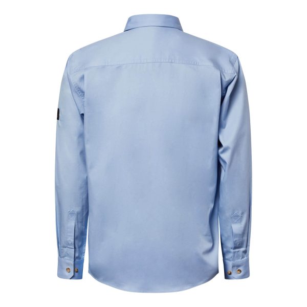WS3029 Half Placket Cotton Shirt Long Sleeve Skyway R
