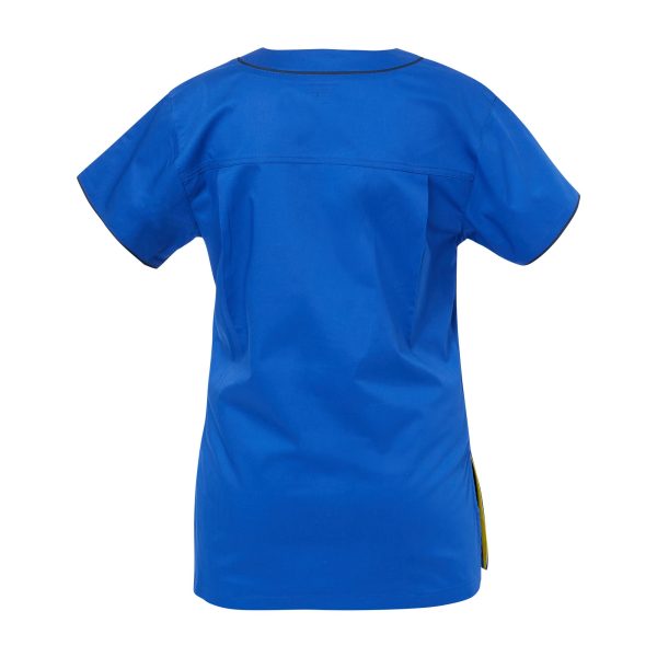 Women's Stretch Scrub Top (M88026) Blue/Navy R