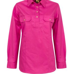 Ladies Closed Front Shirt (WSL505) Pink