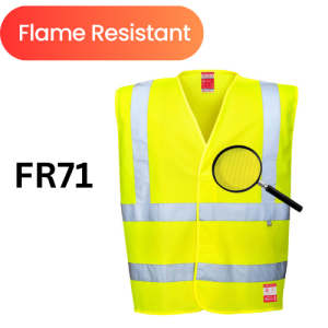 Hi-Vis Anti Static Vest - Flame Resistant (FR71) Yellow